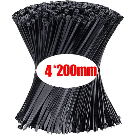 Colliers de Serrage type Serflex Noirs 4 x 200 mm pour votre vélo
