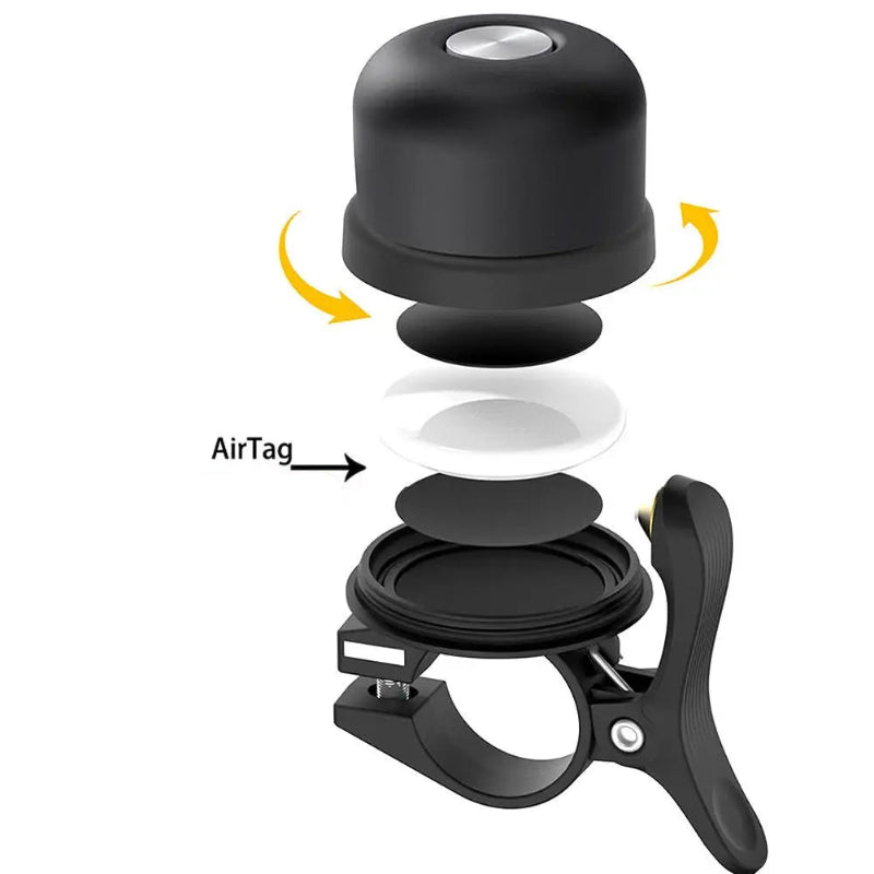 sonnette pour vélo avec cachette pour apple airtag, vendue par la boutique