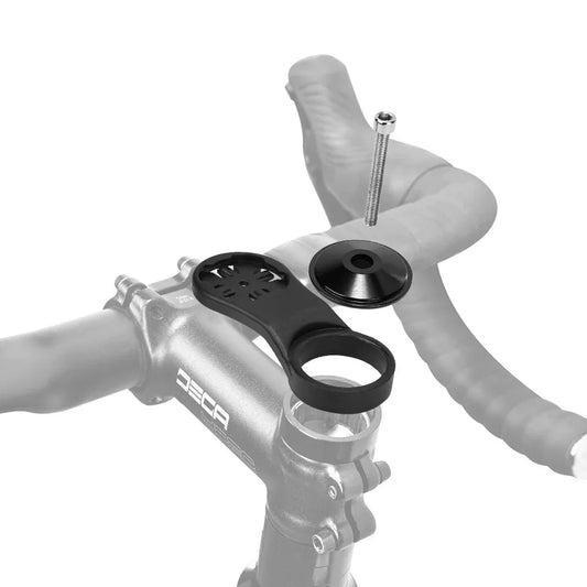 Support pour Guidon, se fixe sur la Potence du vélo, VTT, gravel. Compatible compteurs Garmin, wahoo, bryton ou iphone